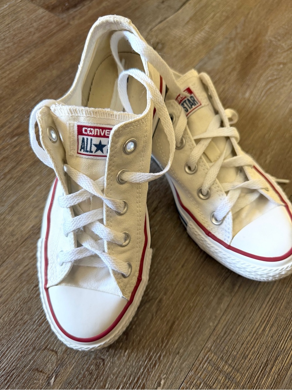 Converse all star low white canvas sneakers